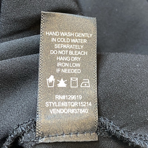 BKE Boutique Babydoll Peplum Tank Top S Black Glam Clubwear Boho Chic Whimsigoth - Picture 8 of 9